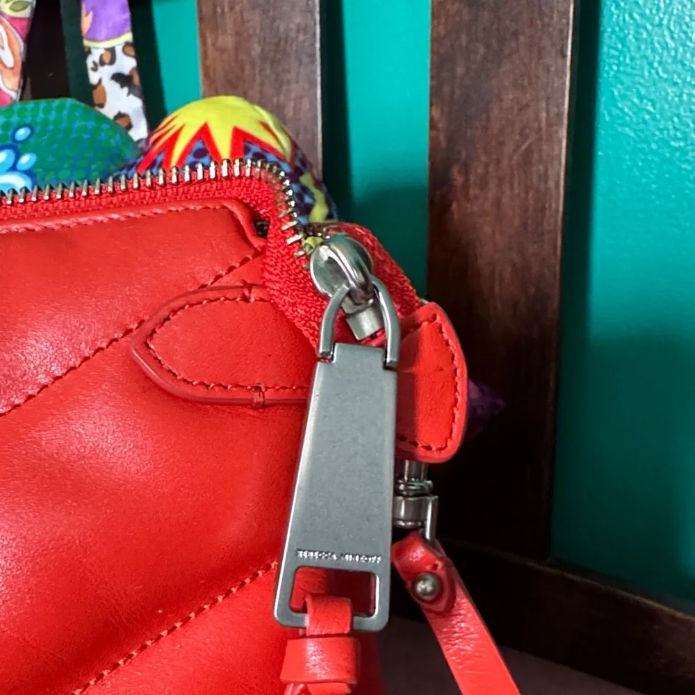 Rebecca Minkoff Bold Orange Crossbody Bag with Chain - Picture 3 of 12